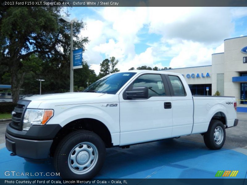 Oxford White / Steel Gray 2013 Ford F150 XLT SuperCab 4x4