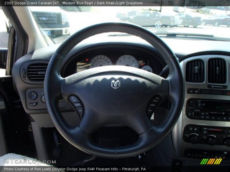 Modern Blue Pearl / Dark Khaki/Light Graystone 2007 Dodge Grand Caravan SXT