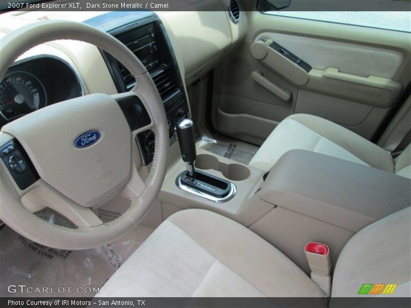 Dark Stone Metallic / Camel 2007 Ford Explorer XLT