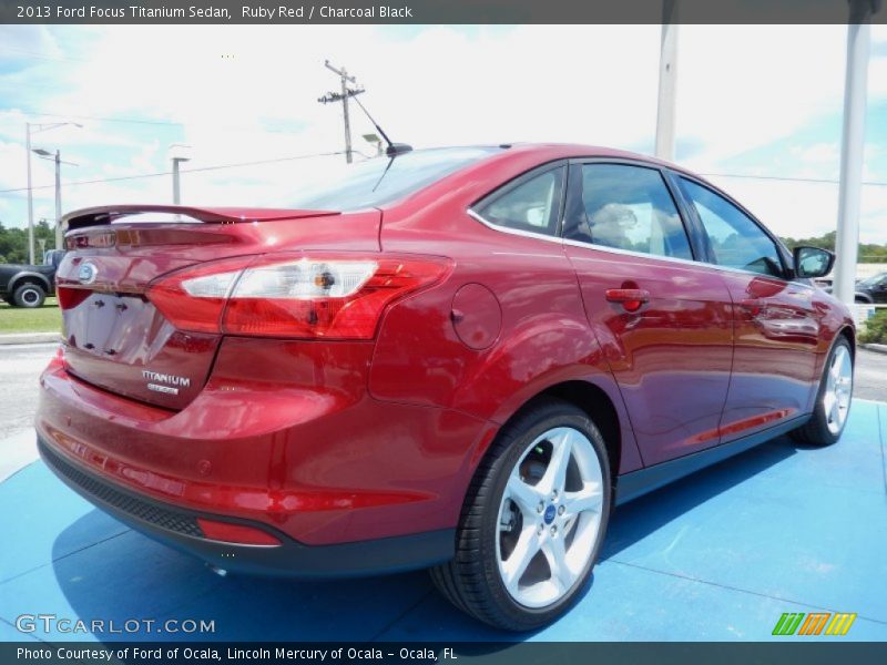 Ruby Red / Charcoal Black 2013 Ford Focus Titanium Sedan