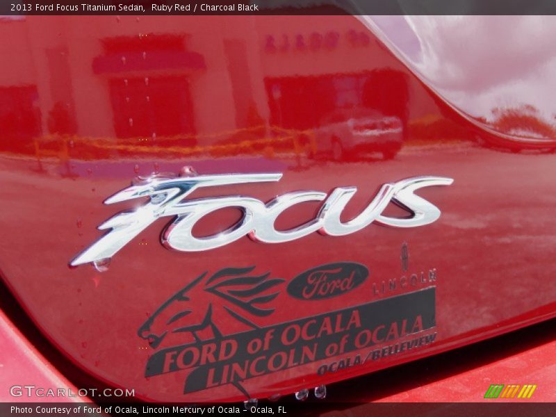 Ruby Red / Charcoal Black 2013 Ford Focus Titanium Sedan