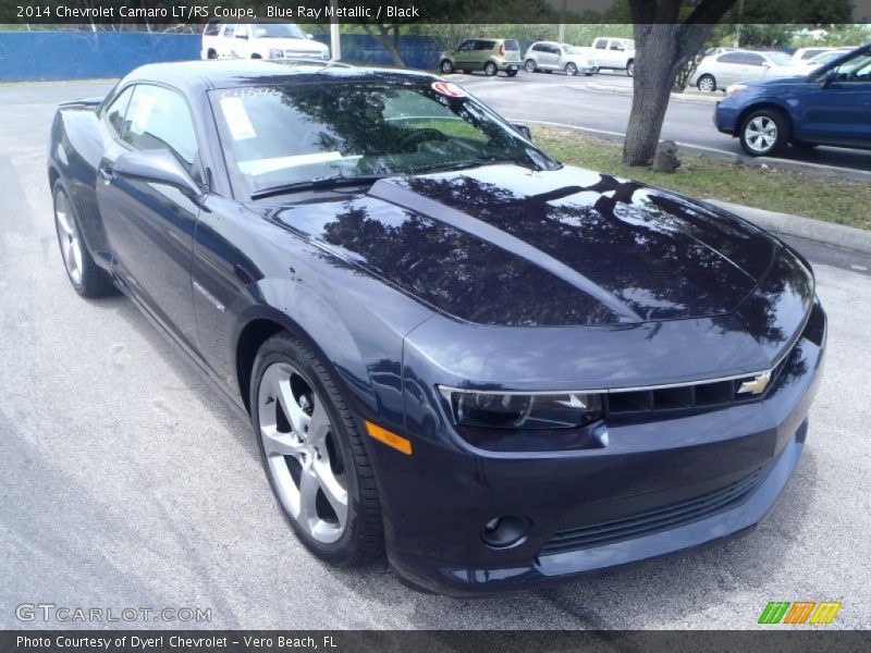 Blue Ray Metallic / Black 2014 Chevrolet Camaro LT/RS Coupe