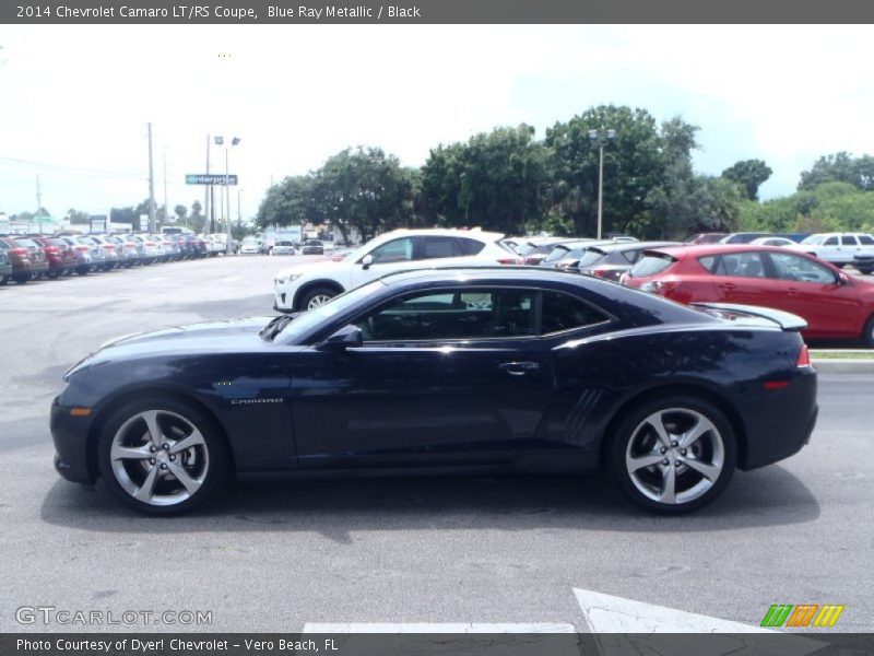 Blue Ray Metallic / Black 2014 Chevrolet Camaro LT/RS Coupe