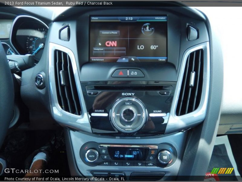 Ruby Red / Charcoal Black 2013 Ford Focus Titanium Sedan