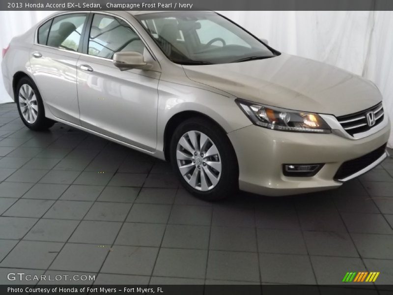 Champagne Frost Pearl / Ivory 2013 Honda Accord EX-L Sedan