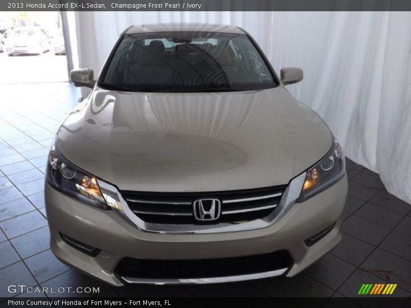 Champagne Frost Pearl / Ivory 2013 Honda Accord EX-L Sedan