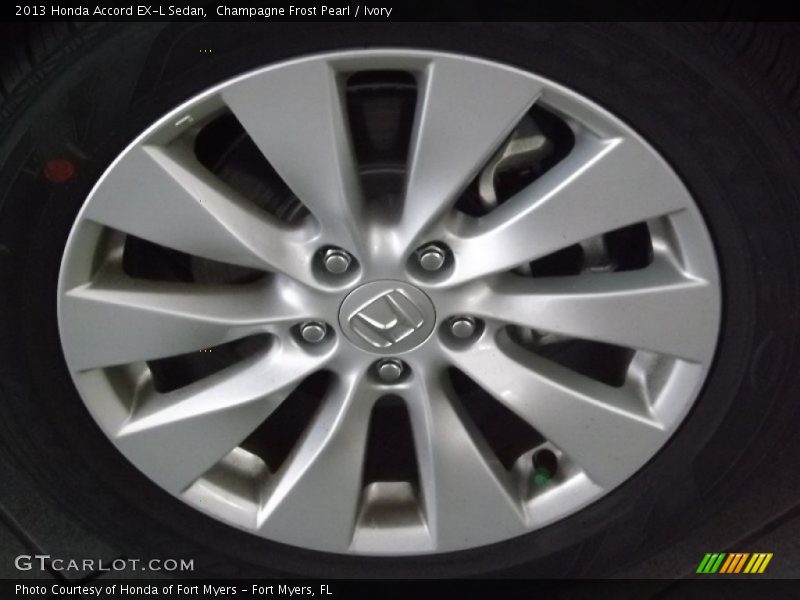 Champagne Frost Pearl / Ivory 2013 Honda Accord EX-L Sedan