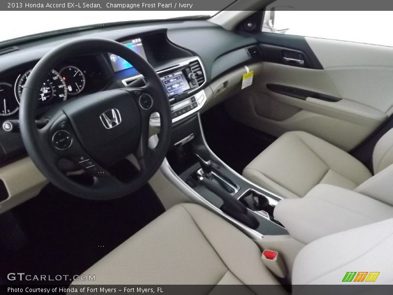 Champagne Frost Pearl / Ivory 2013 Honda Accord EX-L Sedan