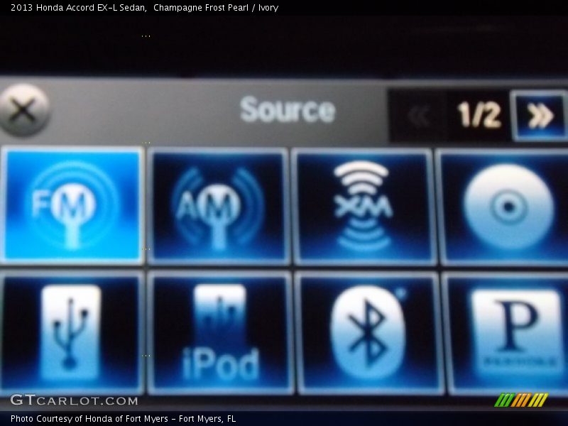 Champagne Frost Pearl / Ivory 2013 Honda Accord EX-L Sedan