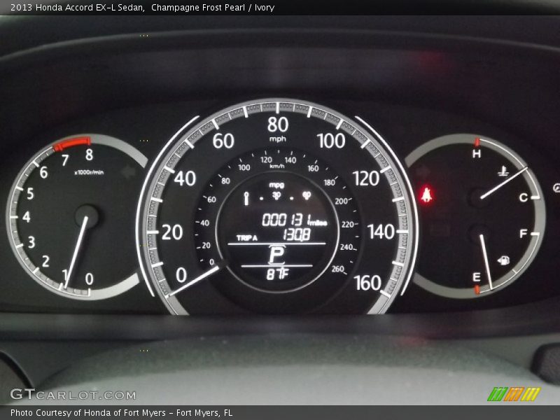 Champagne Frost Pearl / Ivory 2013 Honda Accord EX-L Sedan