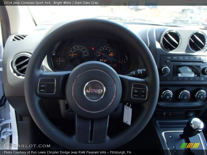 Bright White / Dark Slate Gray 2014 Jeep Compass Sport 4x4
