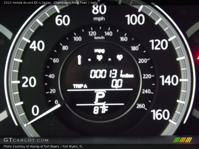 Champagne Frost Pearl / Ivory 2013 Honda Accord EX-L Sedan