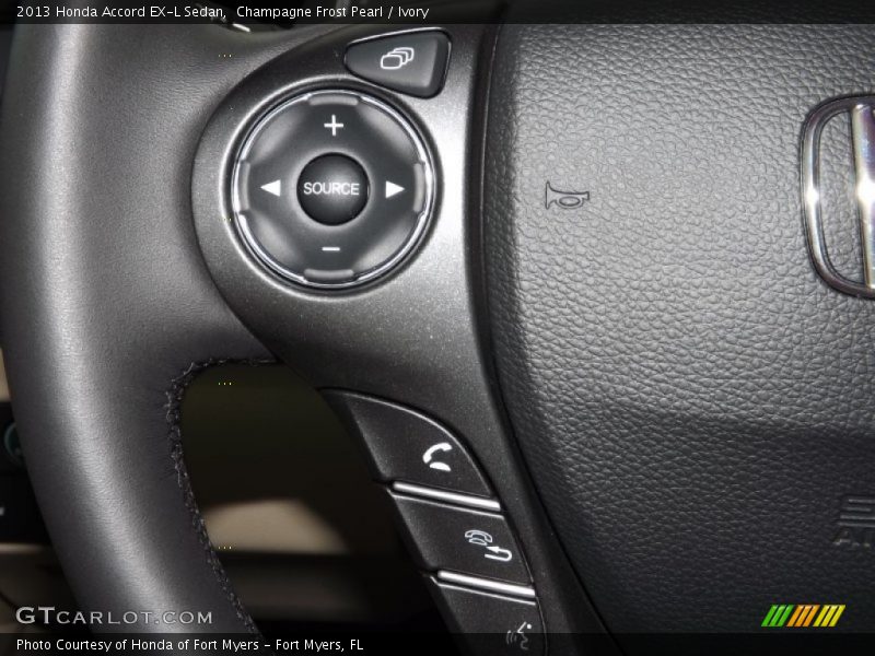 Champagne Frost Pearl / Ivory 2013 Honda Accord EX-L Sedan