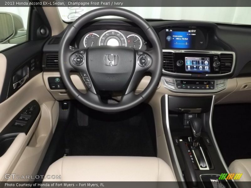 Champagne Frost Pearl / Ivory 2013 Honda Accord EX-L Sedan