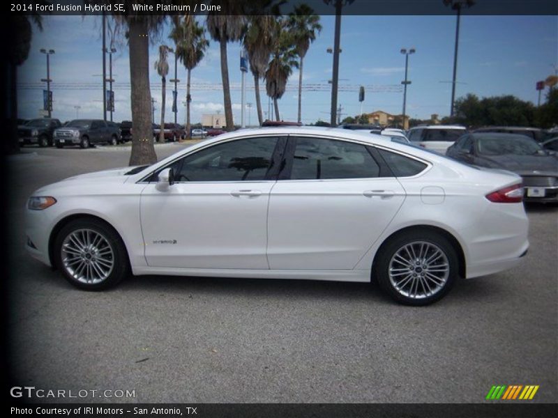 White Platinum / Dune 2014 Ford Fusion Hybrid SE