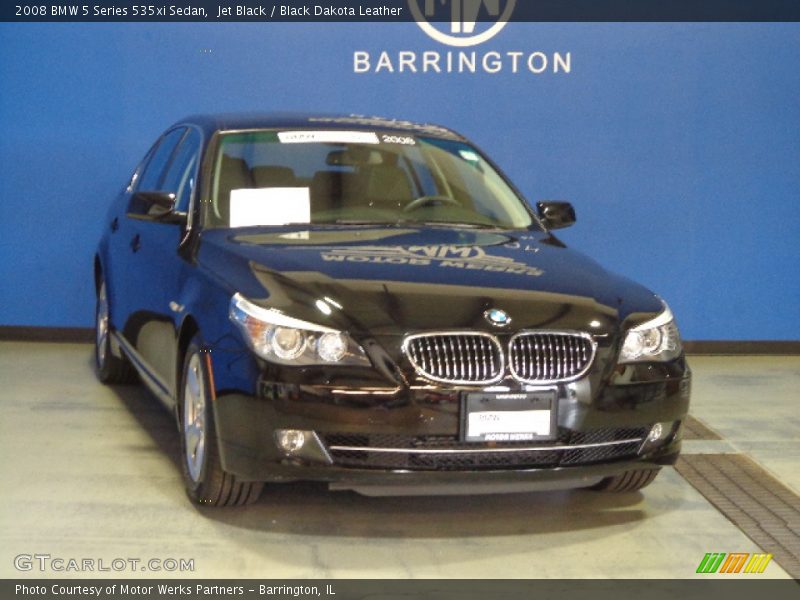 Jet Black / Black Dakota Leather 2008 BMW 5 Series 535xi Sedan
