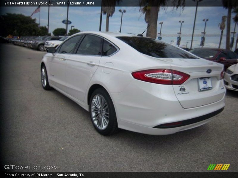 White Platinum / Dune 2014 Ford Fusion Hybrid SE