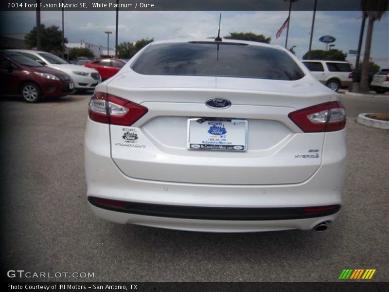 White Platinum / Dune 2014 Ford Fusion Hybrid SE