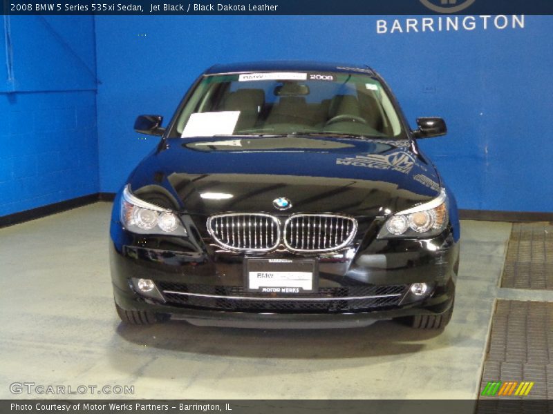Jet Black / Black Dakota Leather 2008 BMW 5 Series 535xi Sedan