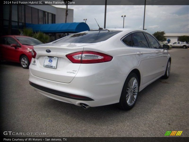 White Platinum / Dune 2014 Ford Fusion Hybrid SE