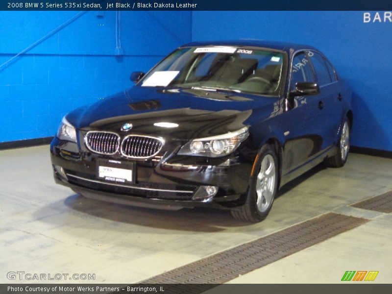 Jet Black / Black Dakota Leather 2008 BMW 5 Series 535xi Sedan