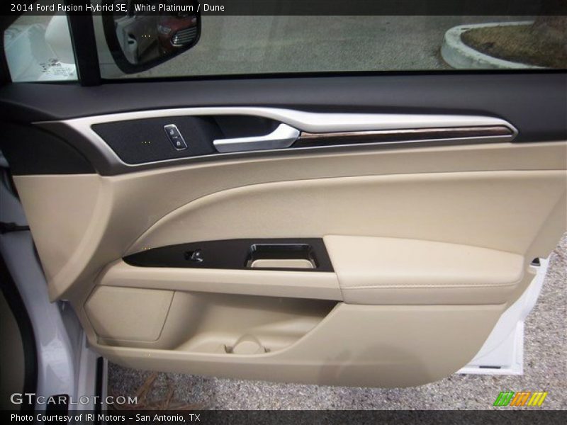 White Platinum / Dune 2014 Ford Fusion Hybrid SE