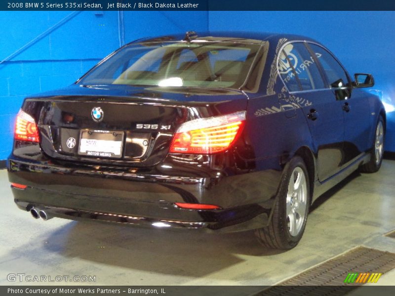 Jet Black / Black Dakota Leather 2008 BMW 5 Series 535xi Sedan