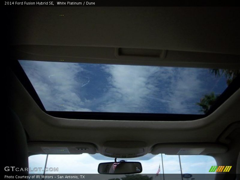 White Platinum / Dune 2014 Ford Fusion Hybrid SE