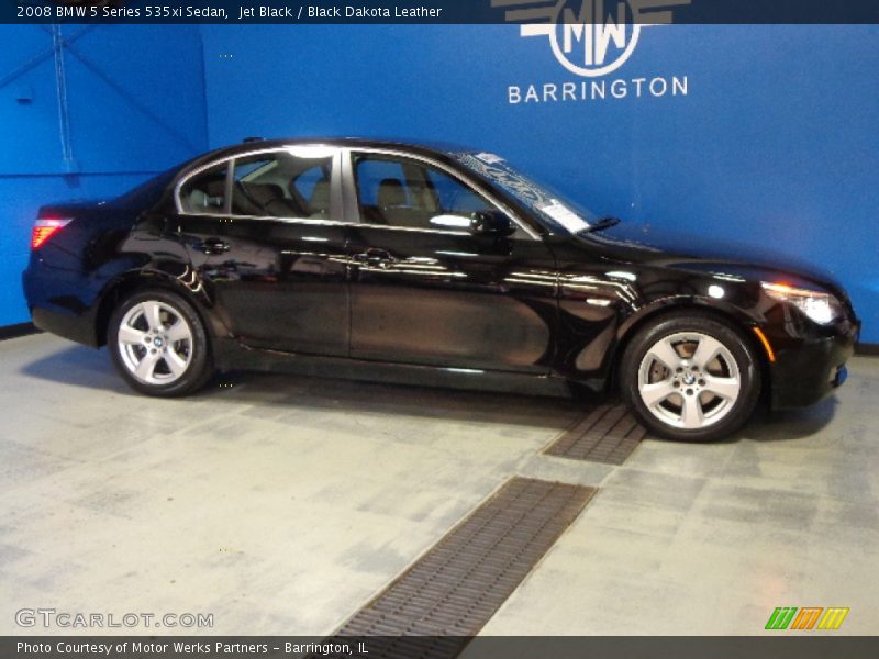 Jet Black / Black Dakota Leather 2008 BMW 5 Series 535xi Sedan