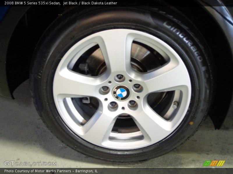 Jet Black / Black Dakota Leather 2008 BMW 5 Series 535xi Sedan