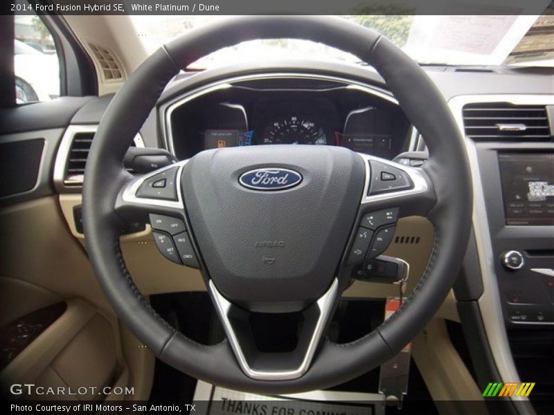 White Platinum / Dune 2014 Ford Fusion Hybrid SE