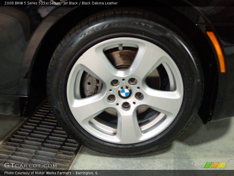 Jet Black / Black Dakota Leather 2008 BMW 5 Series 535xi Sedan
