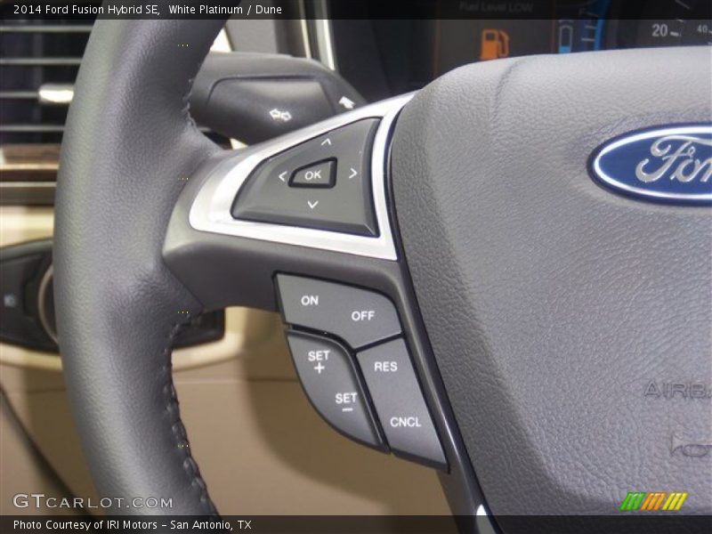 White Platinum / Dune 2014 Ford Fusion Hybrid SE