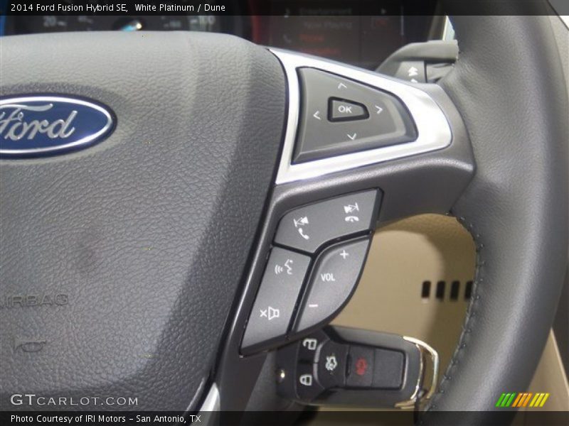 White Platinum / Dune 2014 Ford Fusion Hybrid SE