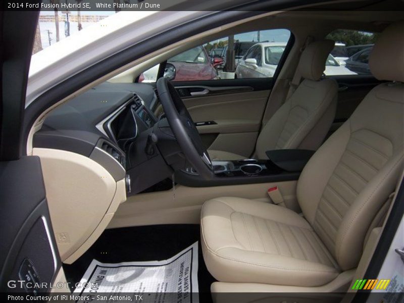 White Platinum / Dune 2014 Ford Fusion Hybrid SE