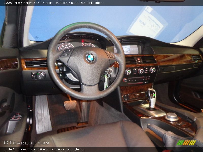Jet Black / Black Dakota Leather 2008 BMW 5 Series 535xi Sedan