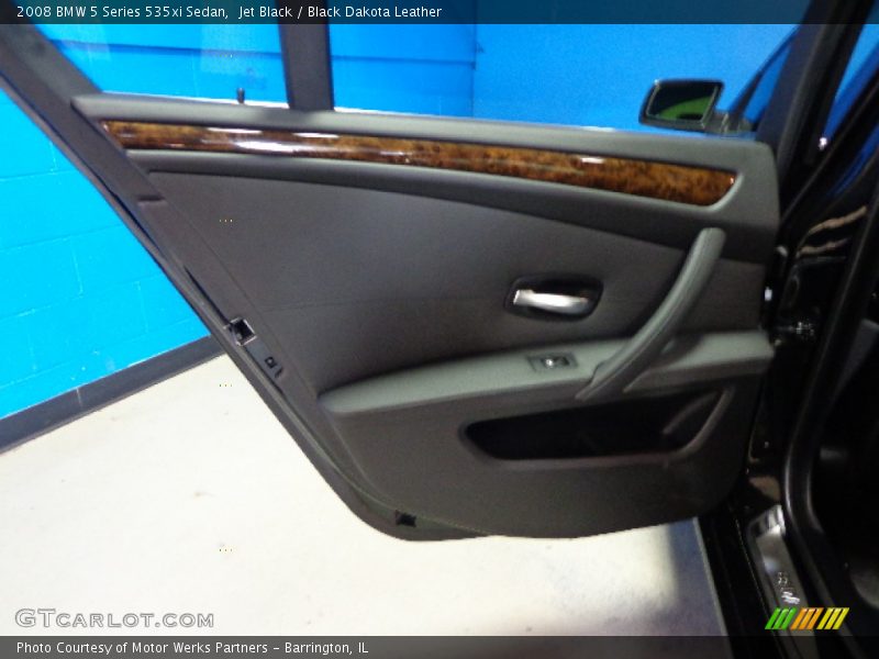 Jet Black / Black Dakota Leather 2008 BMW 5 Series 535xi Sedan