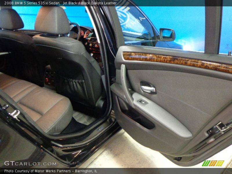 Jet Black / Black Dakota Leather 2008 BMW 5 Series 535xi Sedan