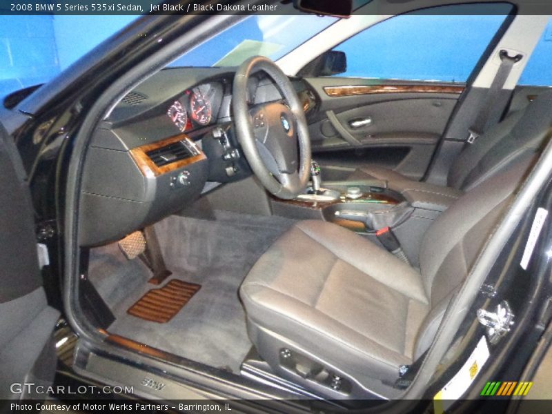 Jet Black / Black Dakota Leather 2008 BMW 5 Series 535xi Sedan