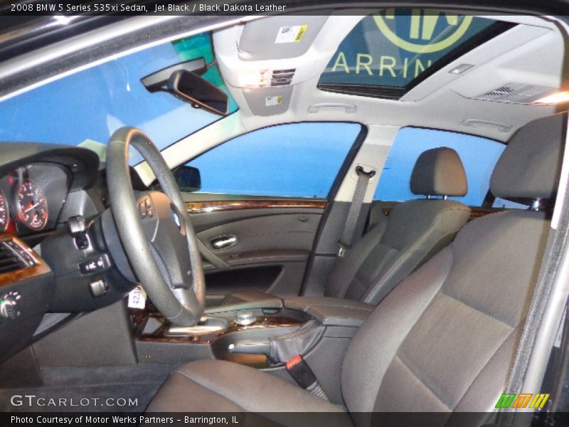 Jet Black / Black Dakota Leather 2008 BMW 5 Series 535xi Sedan