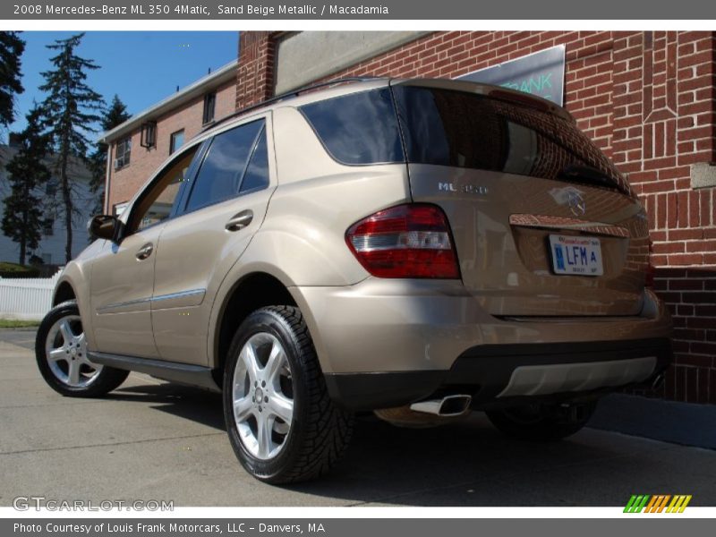 Sand Beige Metallic / Macadamia 2008 Mercedes-Benz ML 350 4Matic