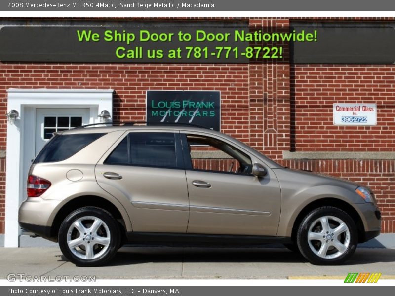 Sand Beige Metallic / Macadamia 2008 Mercedes-Benz ML 350 4Matic