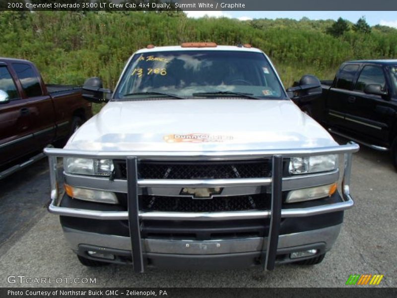 Summit White / Graphite 2002 Chevrolet Silverado 3500 LT Crew Cab 4x4 Dually