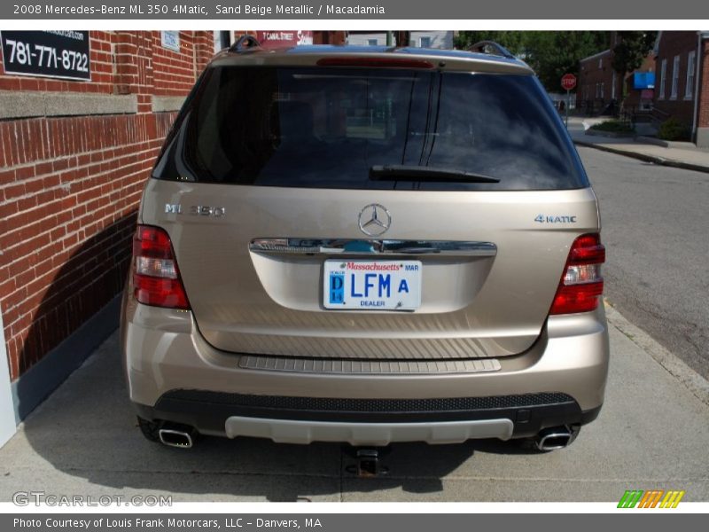 Sand Beige Metallic / Macadamia 2008 Mercedes-Benz ML 350 4Matic