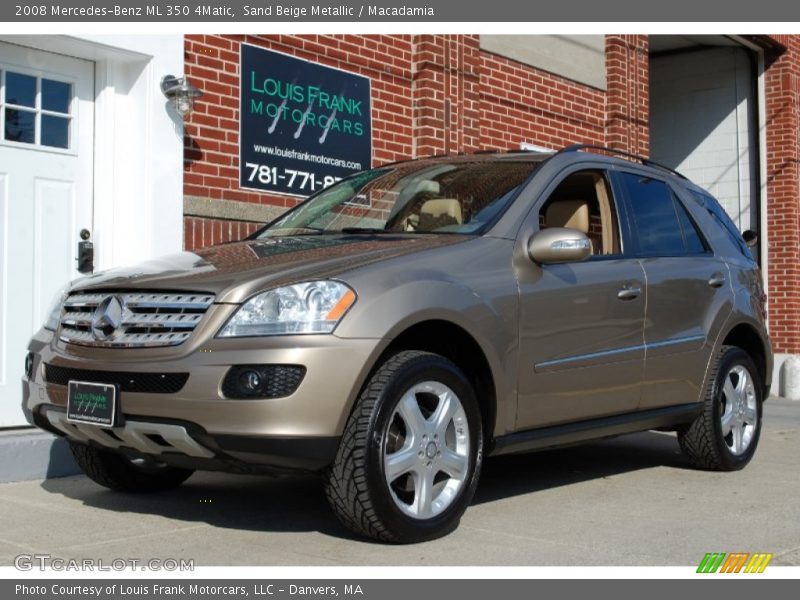 Sand Beige Metallic / Macadamia 2008 Mercedes-Benz ML 350 4Matic
