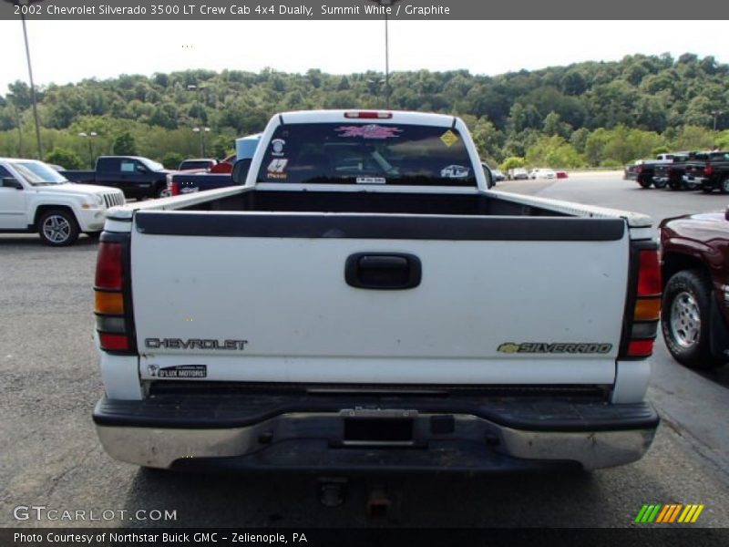 Summit White / Graphite 2002 Chevrolet Silverado 3500 LT Crew Cab 4x4 Dually