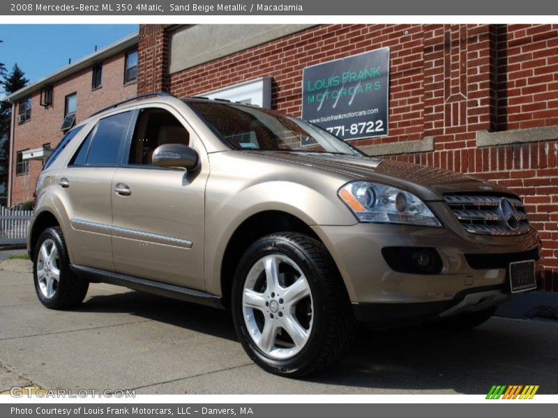 Sand Beige Metallic / Macadamia 2008 Mercedes-Benz ML 350 4Matic