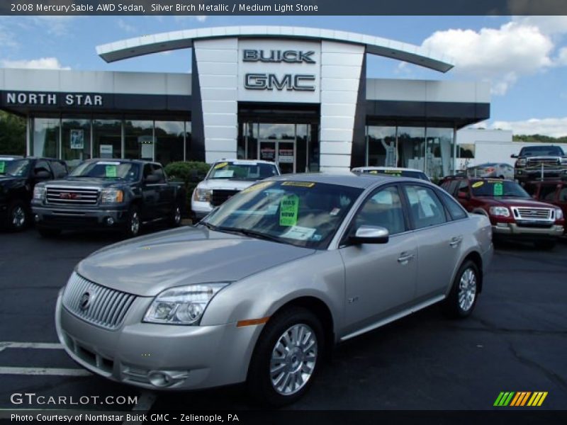 Silver Birch Metallic / Medium Light Stone 2008 Mercury Sable AWD Sedan