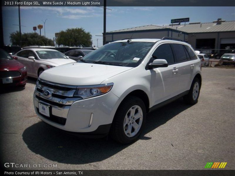 White Suede / Medium Light Stone 2013 Ford Edge SEL