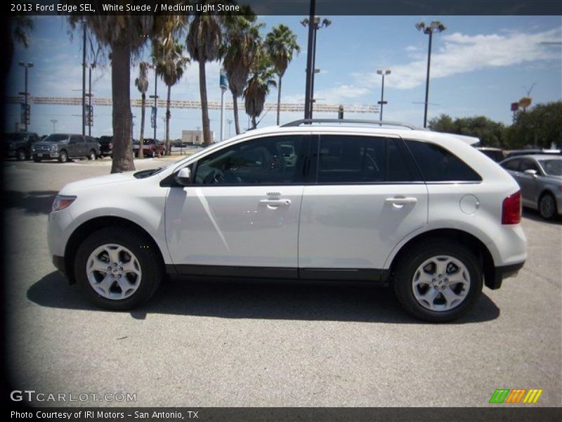 White Suede / Medium Light Stone 2013 Ford Edge SEL